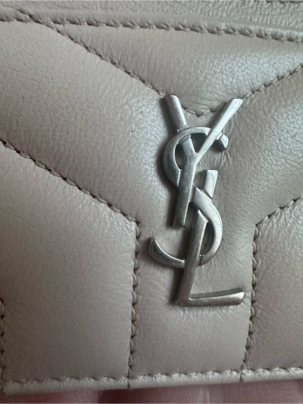 YSL Monogram Chevron Quilted Nappa Leather Card Holder - Picture 5 of 15